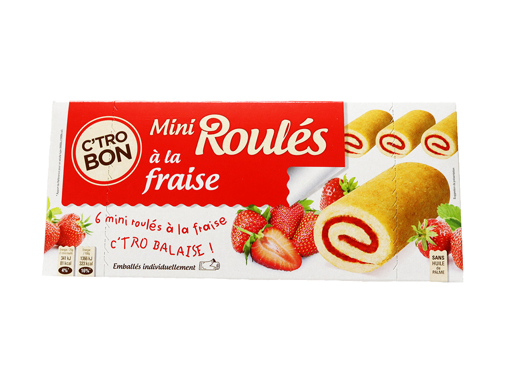 Mini roulés à la fraise